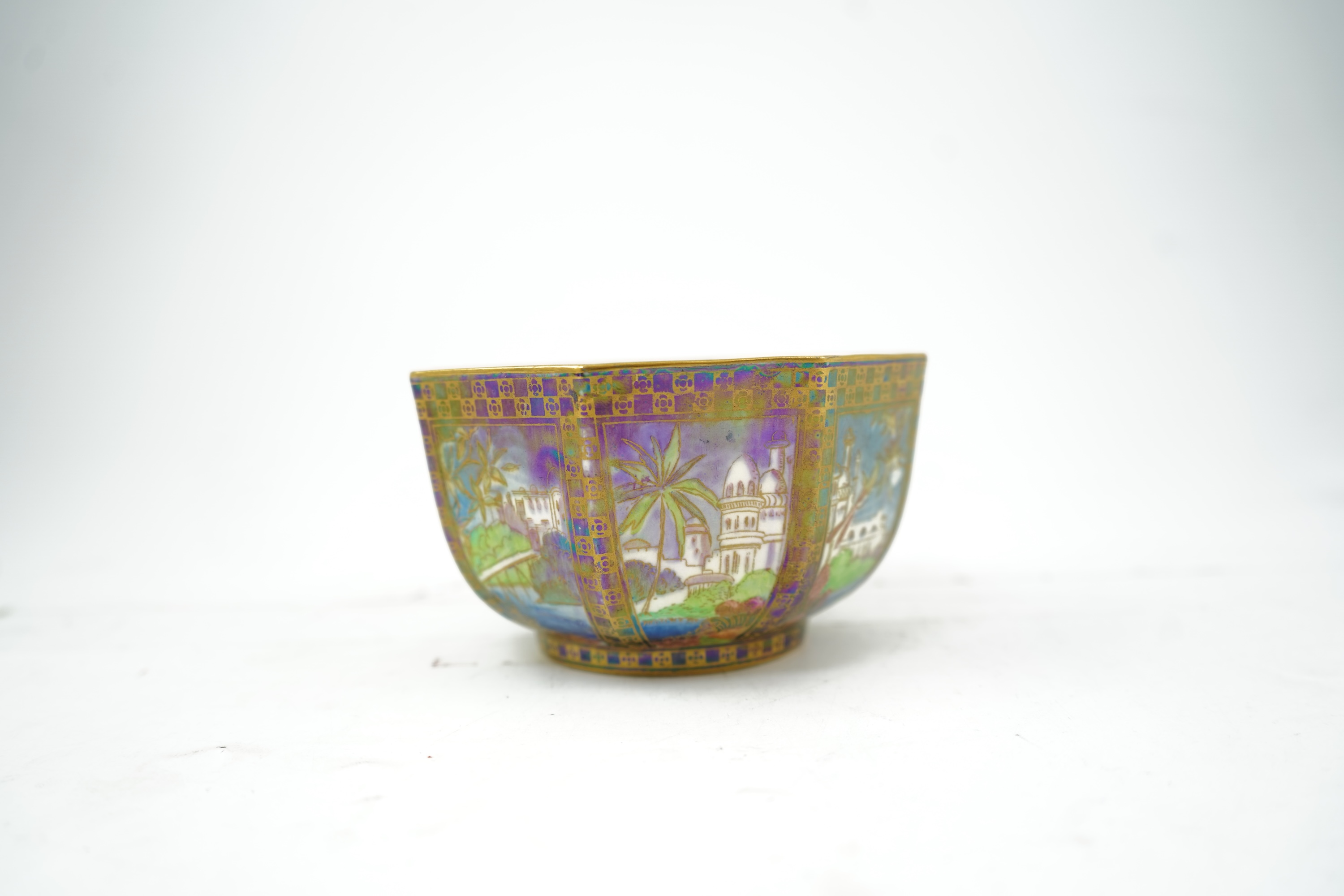 Daisy Makeig-Jones (1881-1945) for Wedgwood: A Fairyland lustre ‘Dana’ octagonal bowl